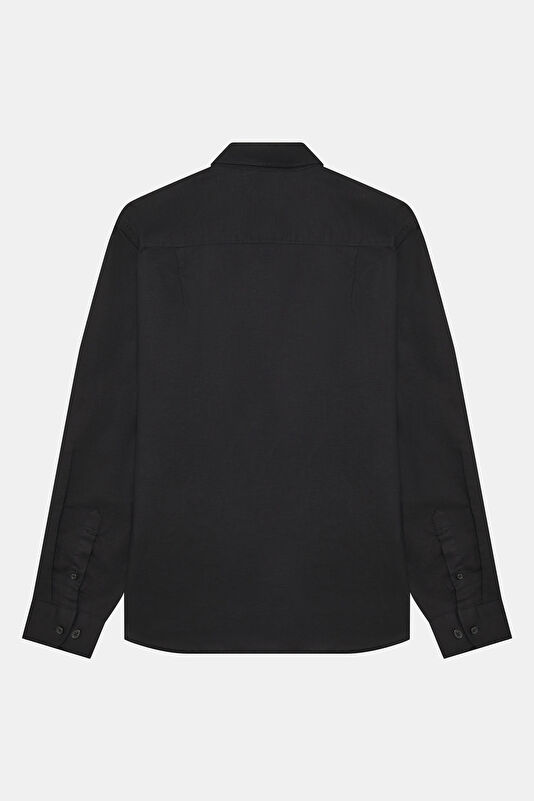 Black Linen Cotton Men's Shirt 2