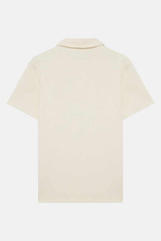 Ekru Polo Yaka Erkek T-Shirt 2