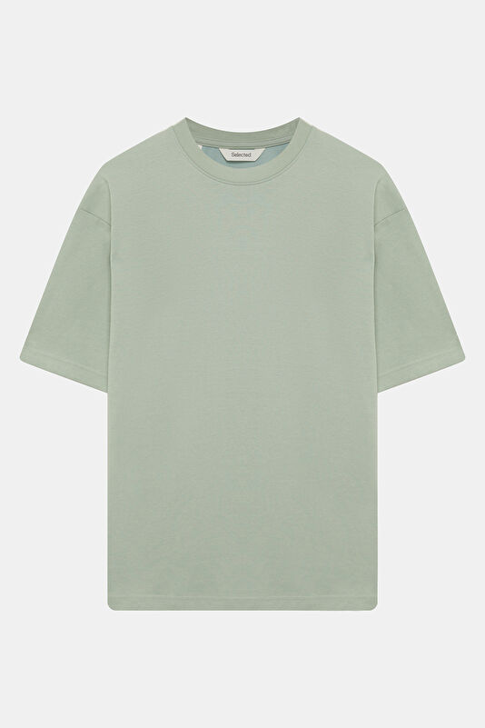Relax Fit Light Green Crew Neck Men's T-Shirt