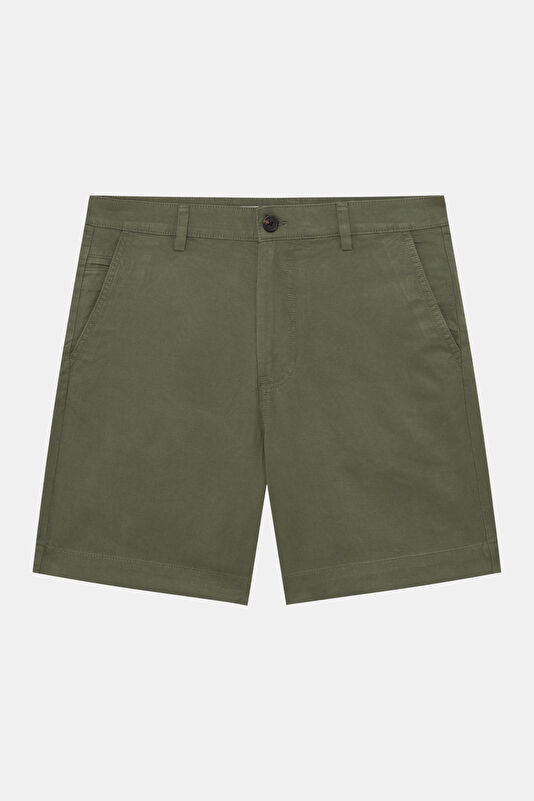 Khaki Lyocell Cotton Men's Shorts