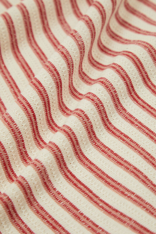 Pink Crew Neck Striped Men's T-Shirt 4