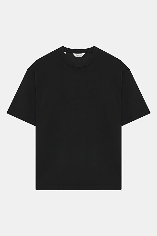 Relax Fit Black Crew Neck Men's T-Shirt