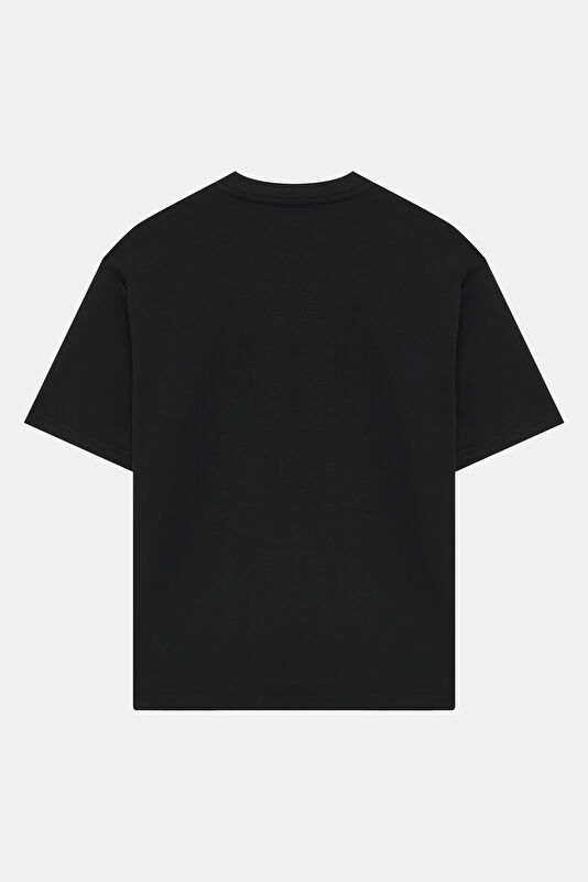 Relax Fit Black Crew Neck Men's T-Shirt 2