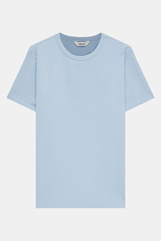 Light Blue Crew Neck Men's T-Shirt
