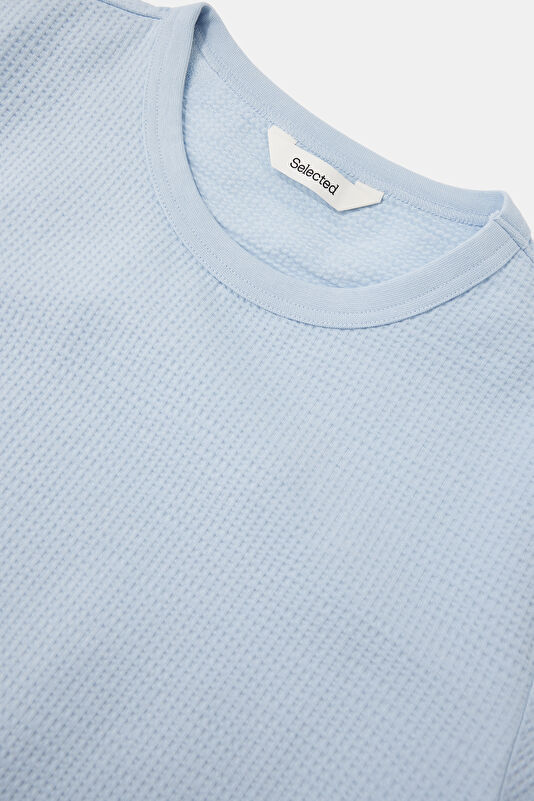 Light Blue Crew Neck Men's T-Shirt 3