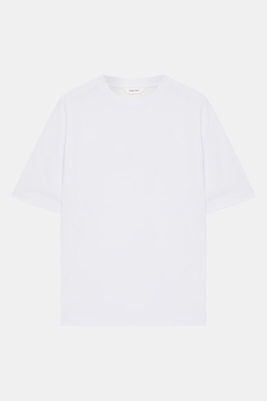 Relax Fit White Crew Neck Men's T-Shirt