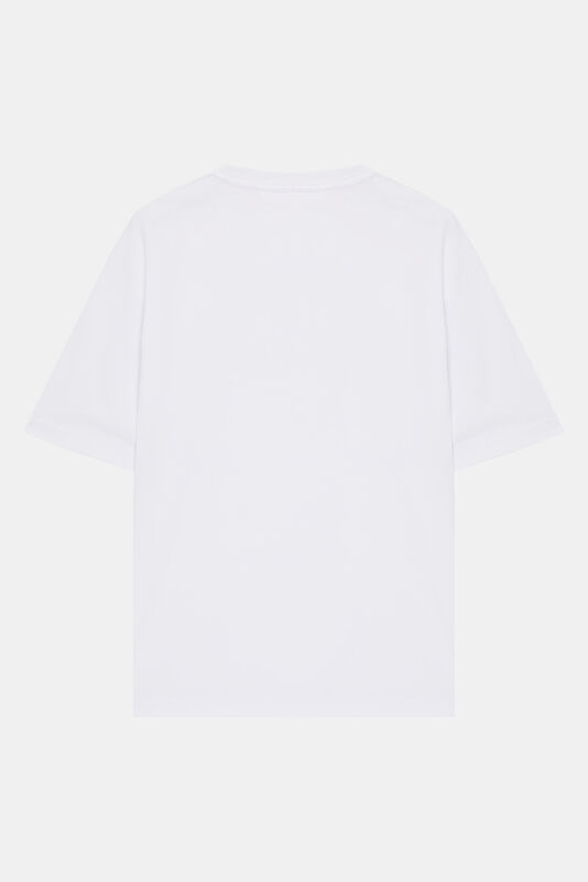 Relax Fit White Crew Neck Men's T-Shirt 2