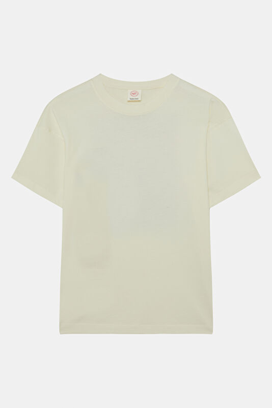 X Hotel Amour Relax Fit Ecru Crew Neck Printed Men's T-Shirt 4