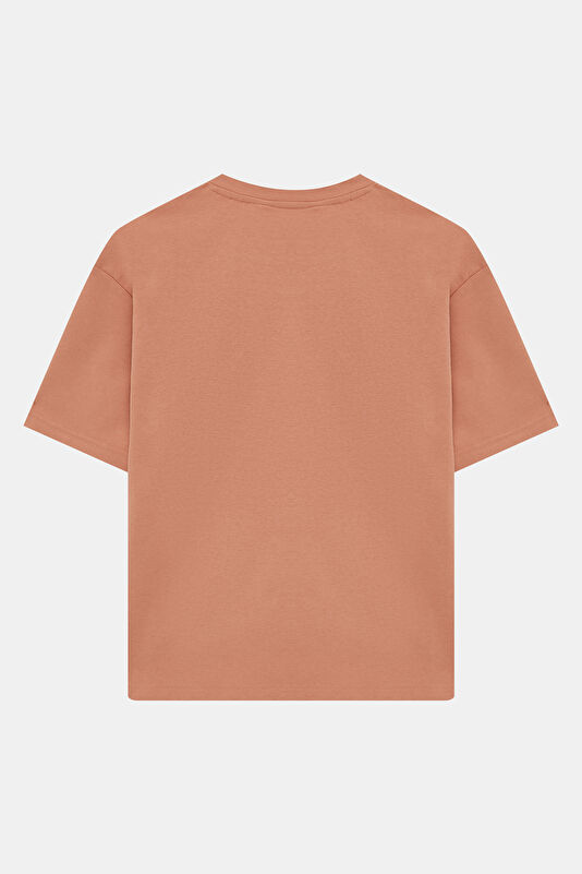 Relax Kalıp Pembe Bisiklet Yaka Erkek T-Shirt 2
