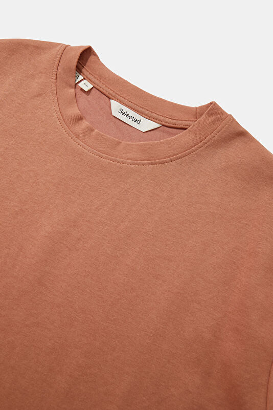 Relax Kalıp Pembe Bisiklet Yaka Erkek T-Shirt 3