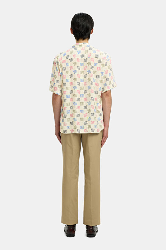 X Hotel Amour Relax Fit Multicolored Patterned Resort Collar Shirt 2