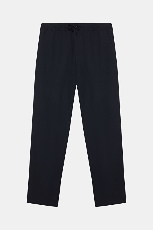 Navy Blue Straight Leg Men's Trousers