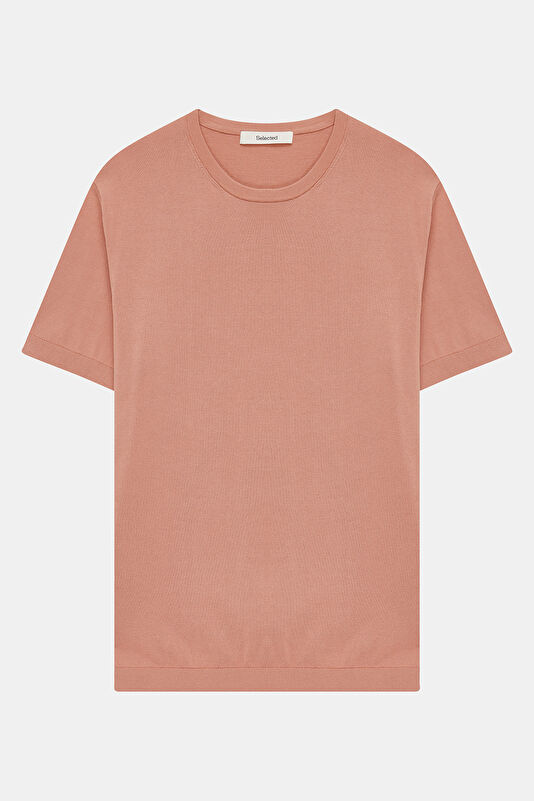Pembe Bisiklet Yaka Erkek T-Shirt