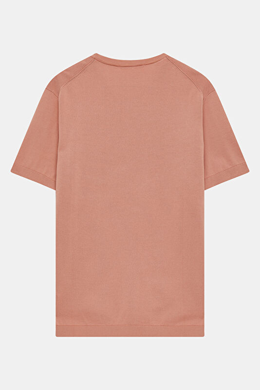Pembe Bisiklet Yaka Erkek T-Shirt 2