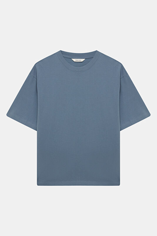 Blue Crew Neck Men's T-Shirt