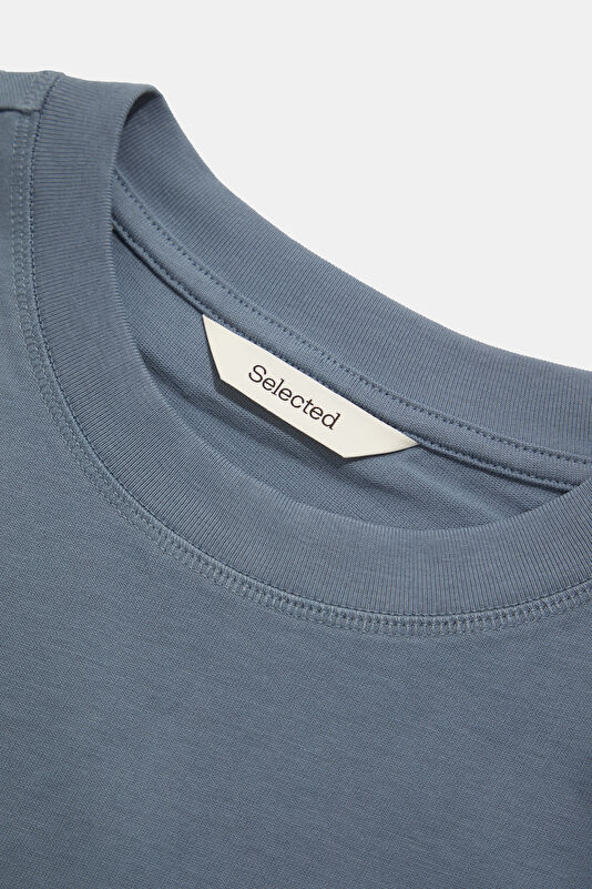 Blue Crew Neck Men's T-Shirt 3