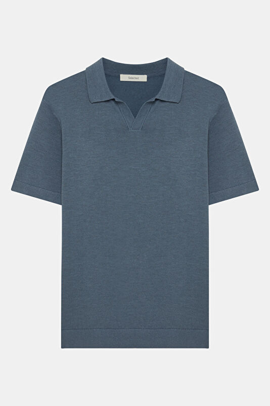 Koyu Mavi Polo Yaka Erkek T-Shirt