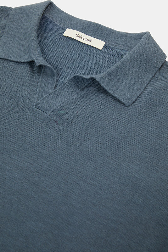Koyu Mavi Polo Yaka Erkek T-Shirt 3