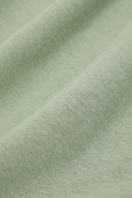 Light Green Crew Neck Linen Cotton Men's T-Shirt 4