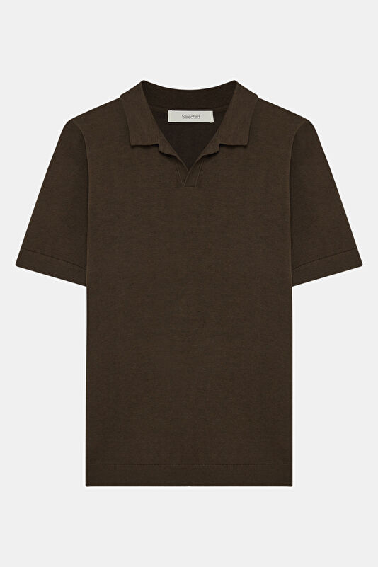 Kahve Polo Yaka Erkek T-Shirt