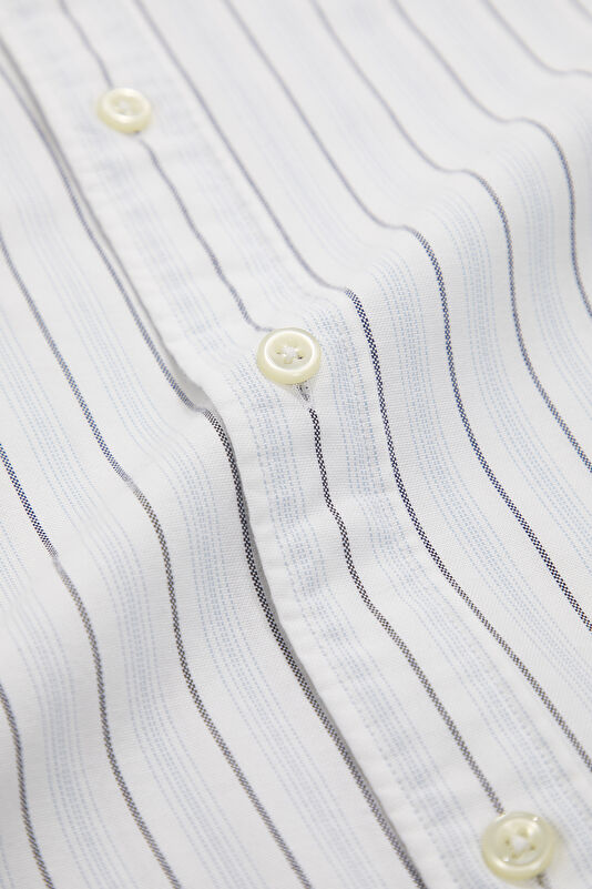 Relax Fit White Striped Men's Shirt 4