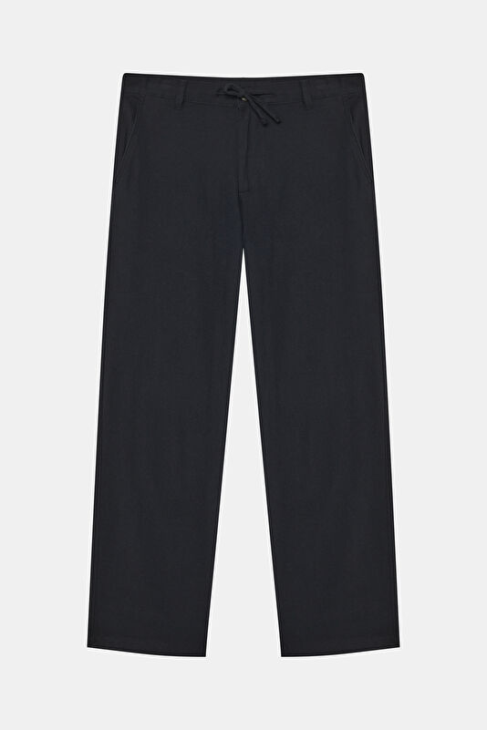 Relax Fit Black Loose Organic Cotton Men's Trousers