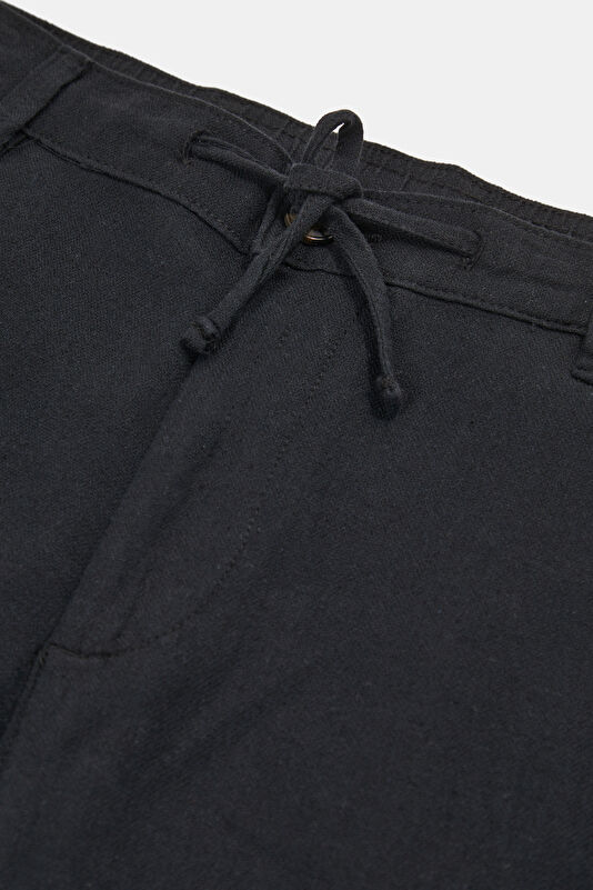 Relax Fit Black Loose Organic Cotton Men's Trousers 3