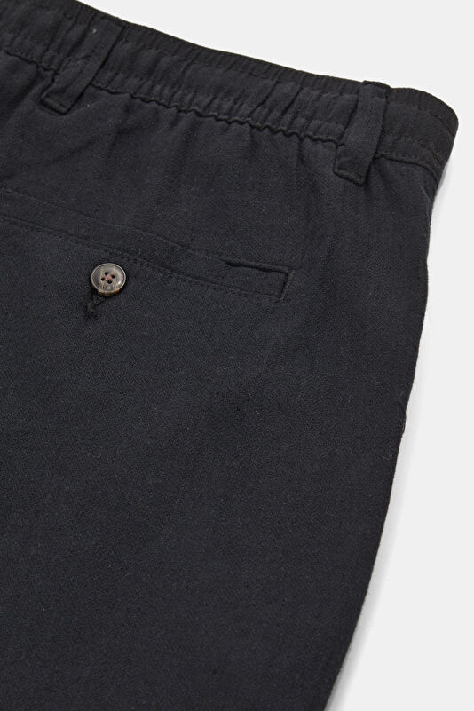Relax Fit Black Loose Organic Cotton Men's Trousers 4