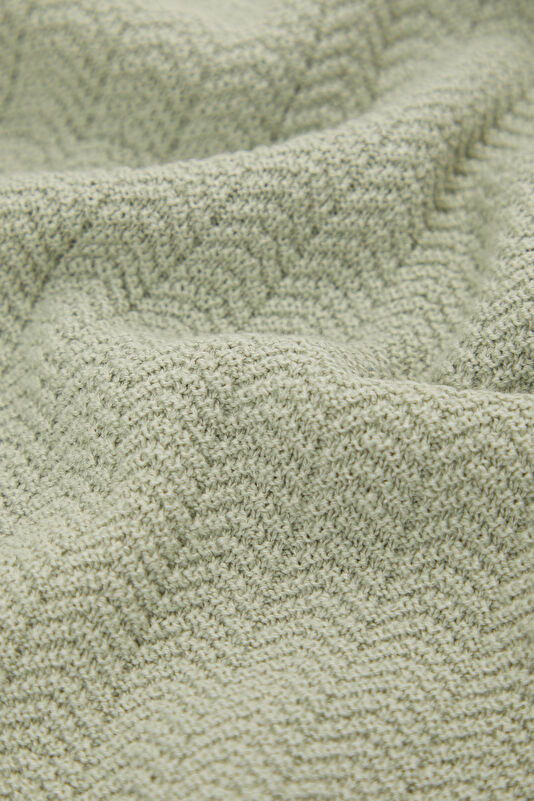 Light Green Polo Collar Cotton/Linen Men's T-Shirt 4