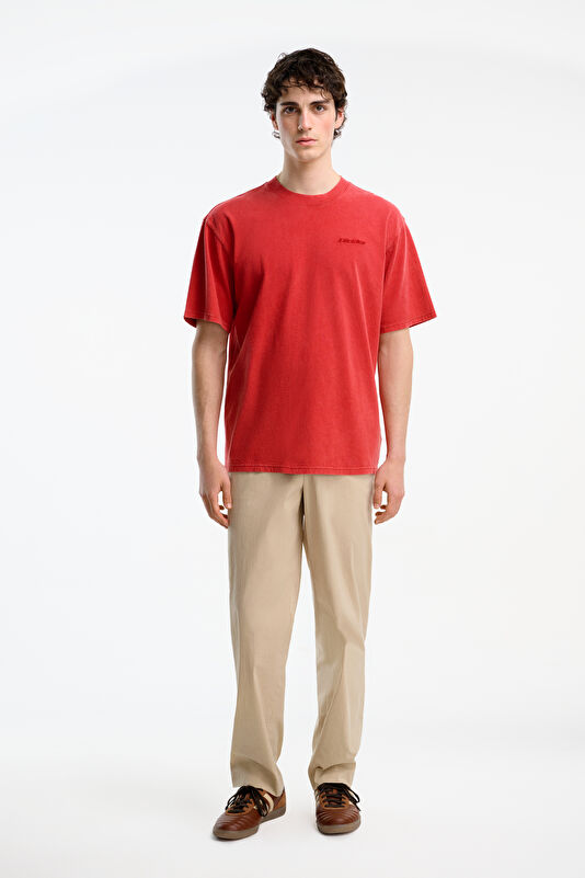 Relax Fit White Loose Organic Cotton Men's Trousers