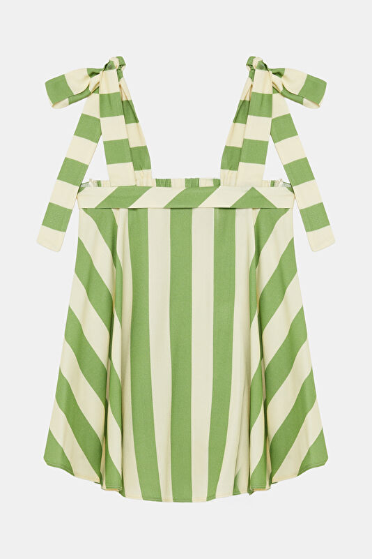 Multicolored Patterned Sleeveless Kids' Blouse