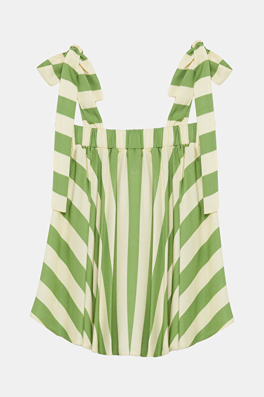 Multicolored Patterned Sleeveless Kids' Blouse 2