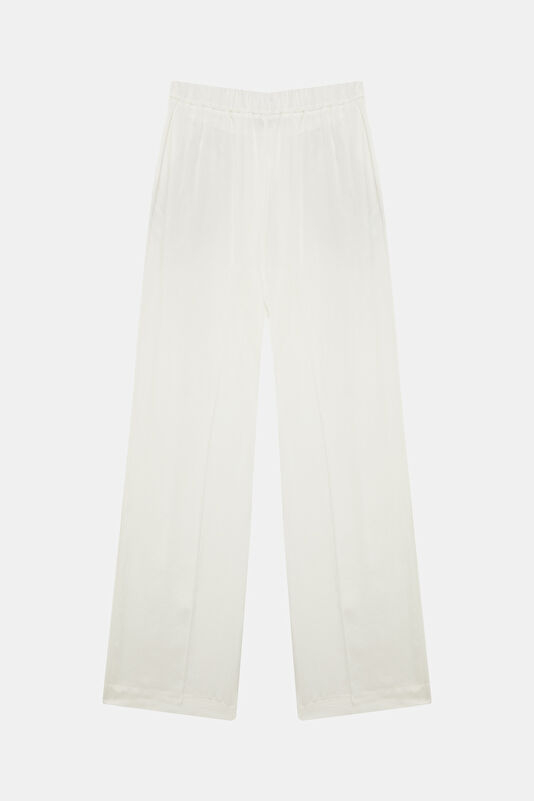 Ekru Wide Leg Kadın Pantolon 2