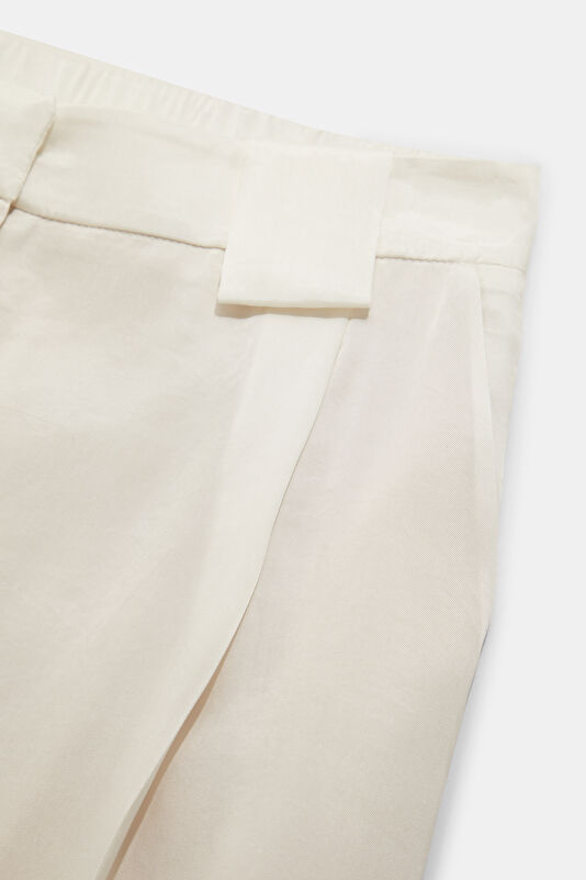Ekru Wide Leg Kadın Pantolon 3