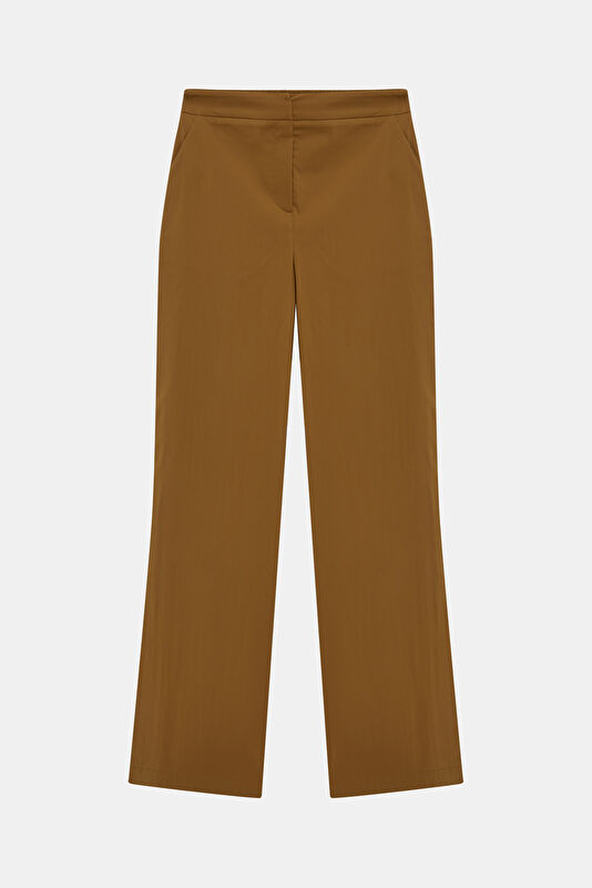 Açık Camel Straight Kadın Pantolon 3