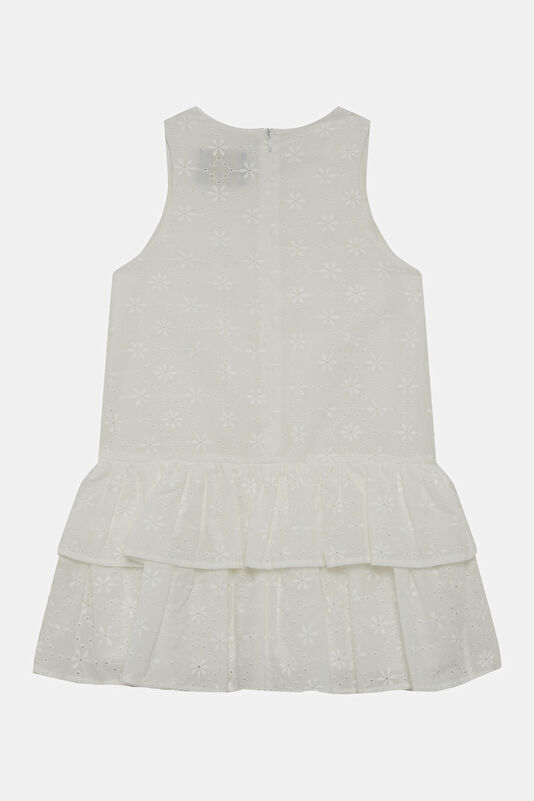 Multicolored Patterned Short Kids' Dress 2