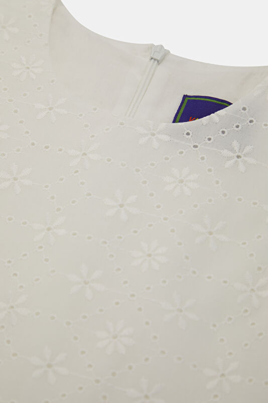 Multicolored Patterned Short Kids' Dress 3