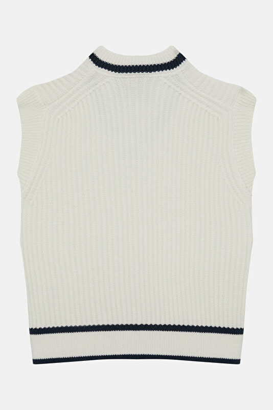 Ecru Sleeveless Kids' Blouse 2