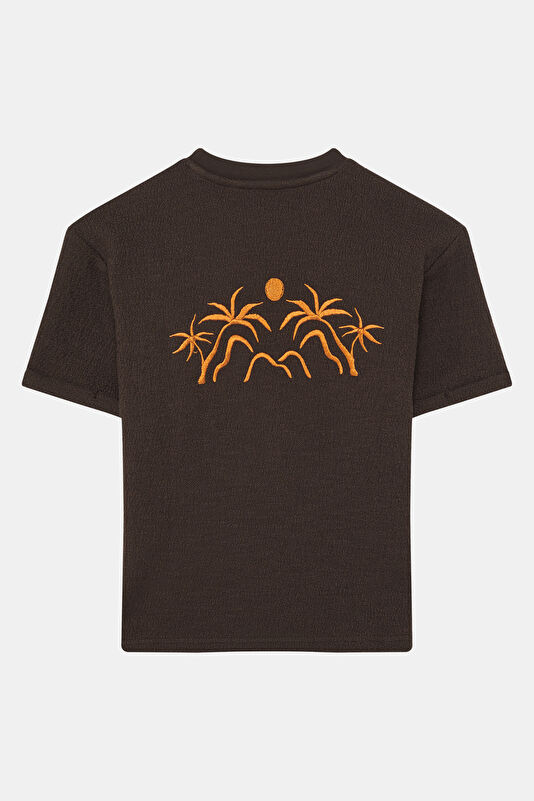 Brown Crew Neck Kids' T-Shirt 2