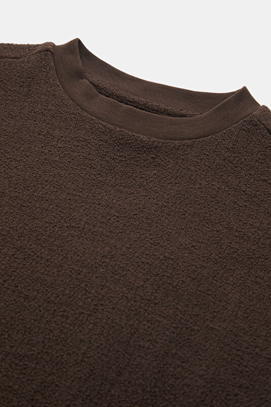 Brown Crew Neck Kids' T-Shirt 3