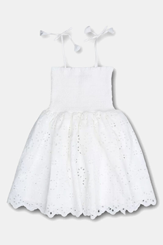White Mini Kids Dress