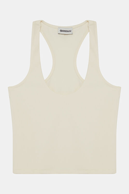 Ecru Sleeveless Women's Blouse