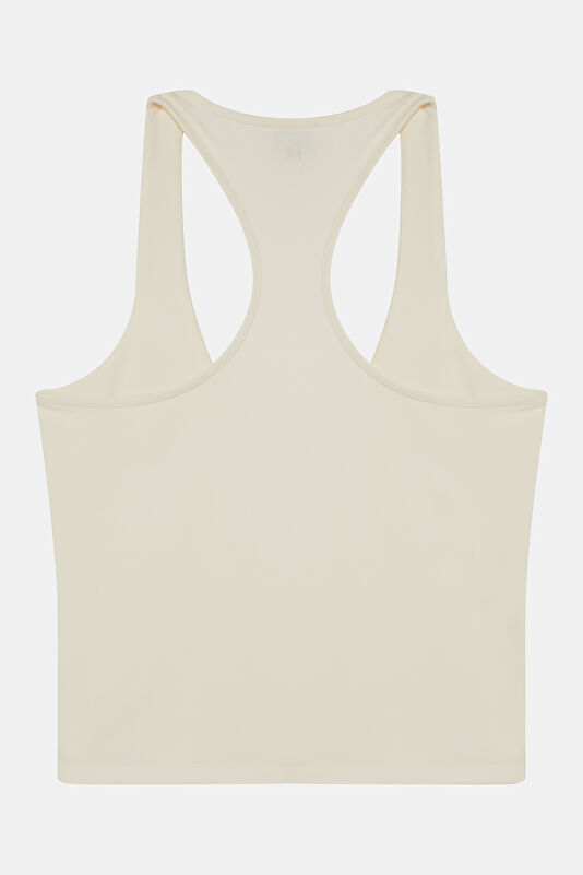 Ecru Sleeveless Women's Blouse 2