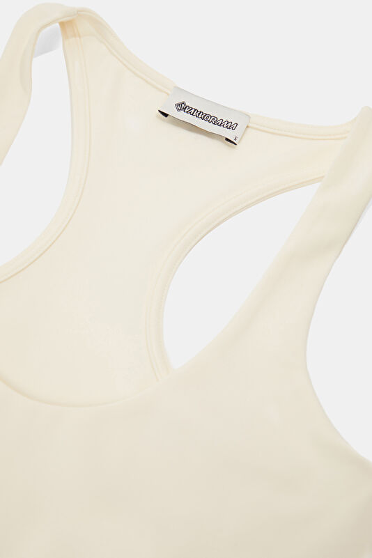 Ecru Sleeveless Women's Blouse 3