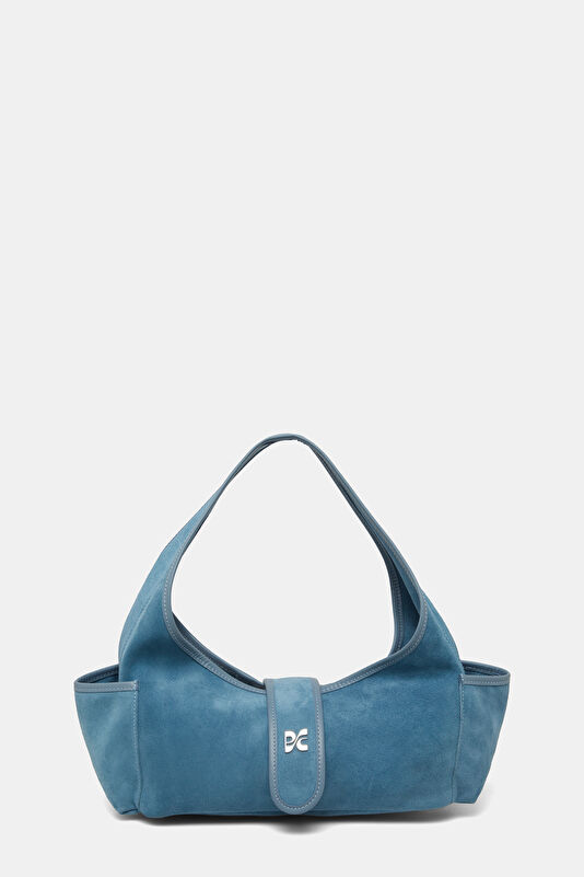 The Luna Blue Leather Bag