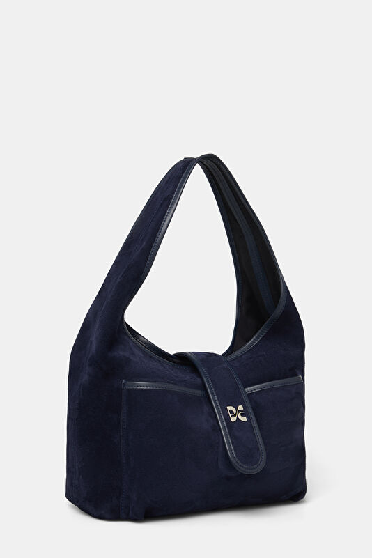 The Astra Navy Leather Bag 2