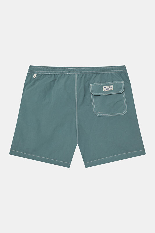 Khaki Elastic Waist Men's Swimsuit 2