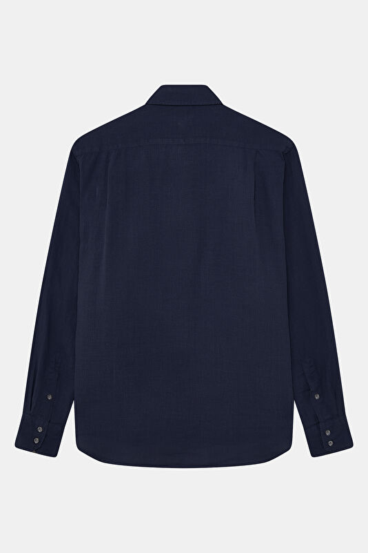 Relax Fit Navy Blue Men's Shirt 2
