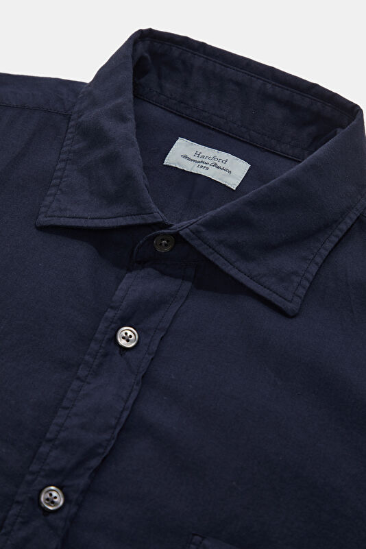 Relax Fit Navy Blue Men's Shirt 3