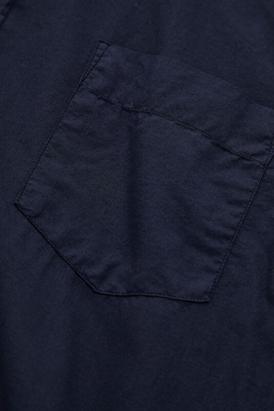 Relax Fit Navy Blue Men's Shirt 4